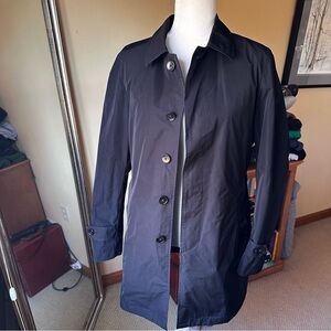 Uniqlo Black Unisex Rain Button-Up Trench Coat